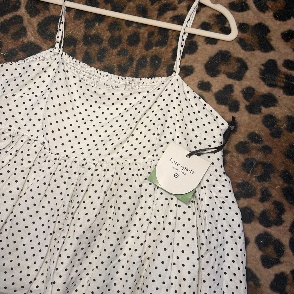 Kate Spade Iconic Black and White Polka Dot Camisole - Picture 5 of 8